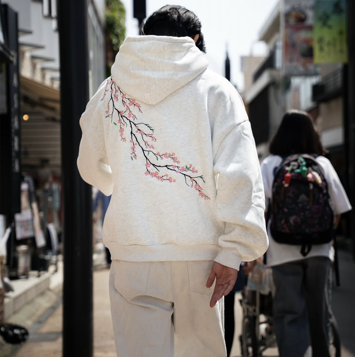 Sweat à Capuche Street Retro – Cerisier, Homme & Femme