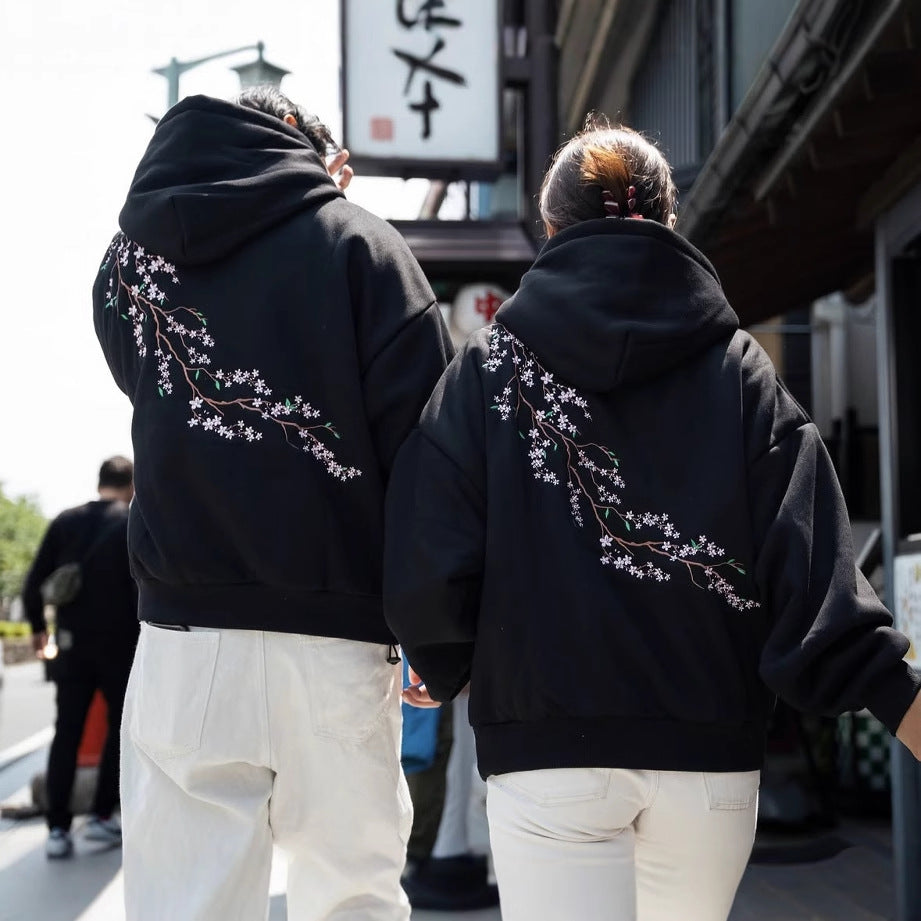 Sweat à Capuche Street Retro – Cerisier, Homme & Femme