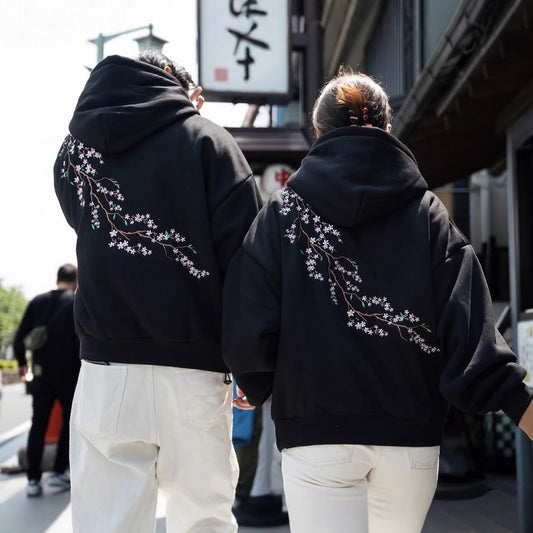 Sweat à Capuche Street Retro – Cerisier, Homme & Femme